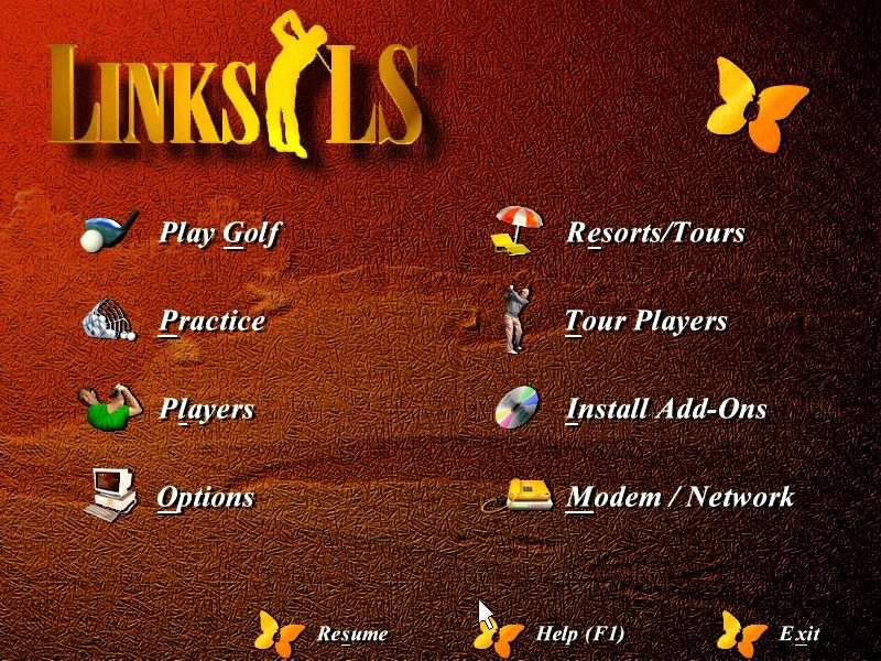 Title screen of Links LS 1997