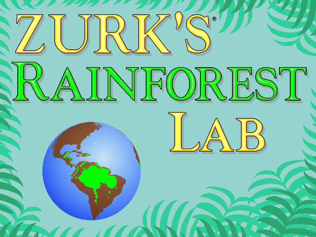 Title screen of Zurk's Rainforest Lab