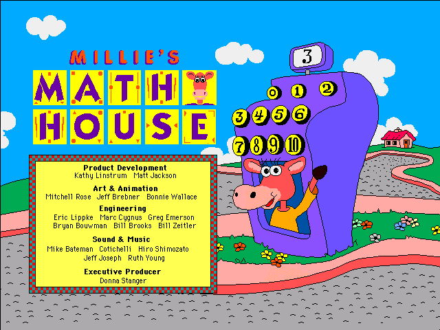 Title screen of Millie's Math House