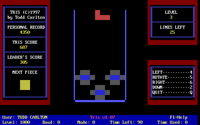 Gameplay of Tris