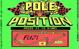 Title screen of Pole Position