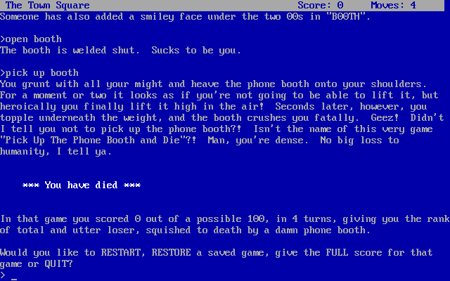 Gameplay of Pick up the Phone Booth and Die