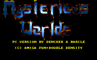 Title screen of Mysterious Worlds
