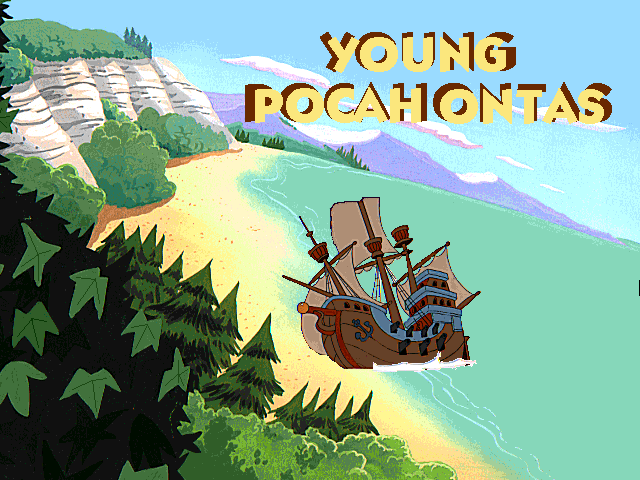 Title screen of Young Pocahontas Interactive Storybook