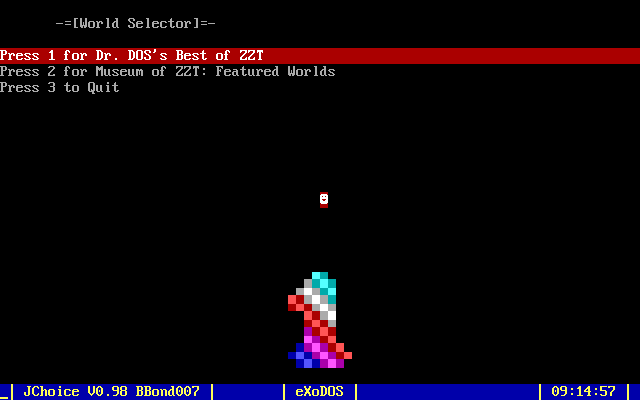 Gameplay of ZZT: eXoZZT