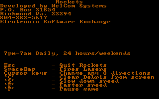 Title screen of Rockets