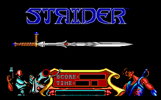 Title screen of Strider
