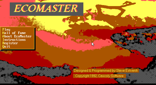 Title screen of EGA EcoMaster