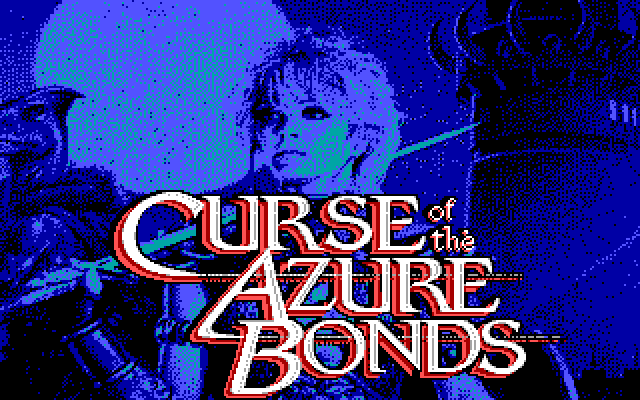 Title screen of Curse of the Azure Bonds