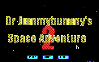 Title screen of Dr. Jummybummy's Space Adventure 2