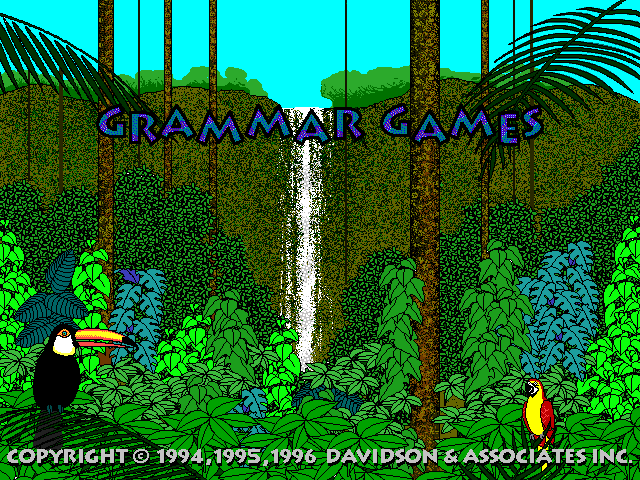 Title screen of Grammar Games