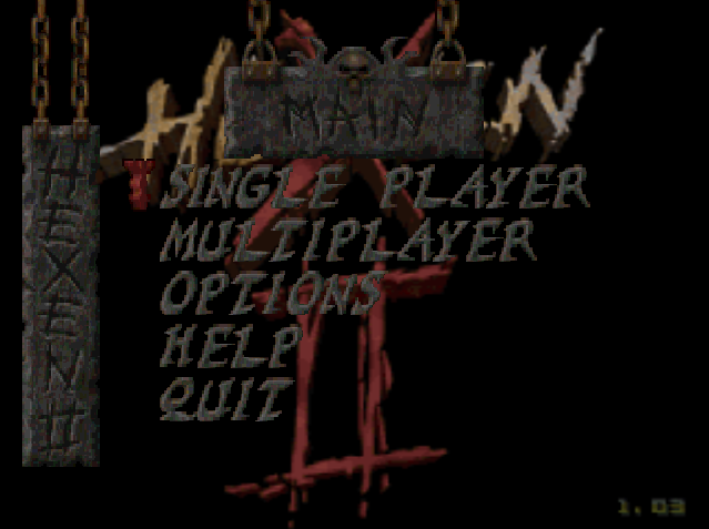 Title screen of Hexen II