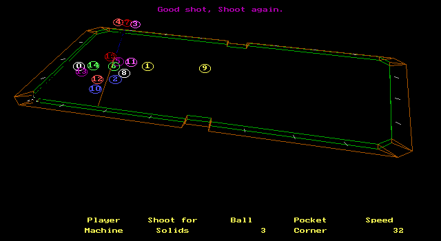 Gameplay of Jim Kobbe's Pool Game in 3D