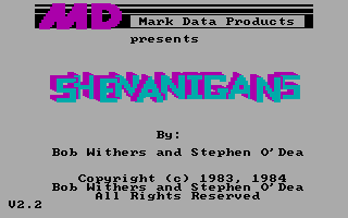 Title screen of Shenanigans