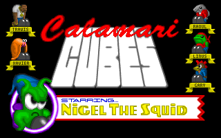 Title screen of Calamari Cubes