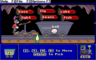 Gameplay of Reader Rabbit 2