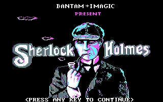 Title screen of Sherlock Holmes in 'Another Bow'