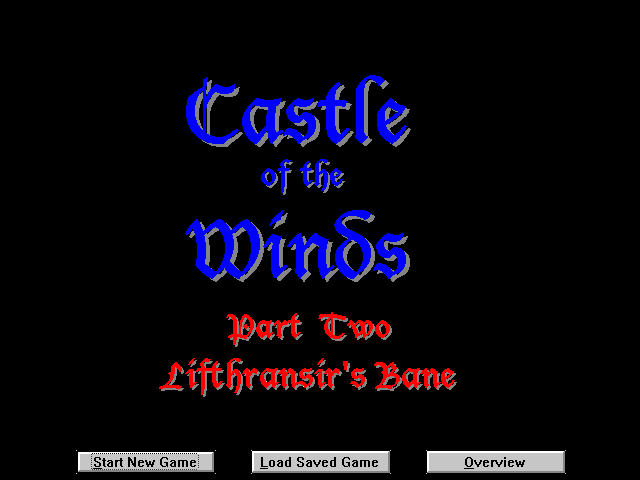 Title screen of Castle Of The Winds II: Lifthransir's Bane