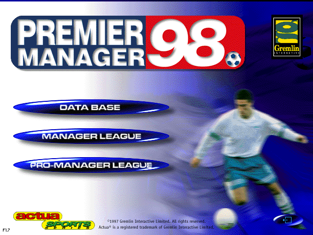 Title screen of Premier Manager '98