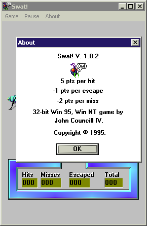 Title screen of Swat!