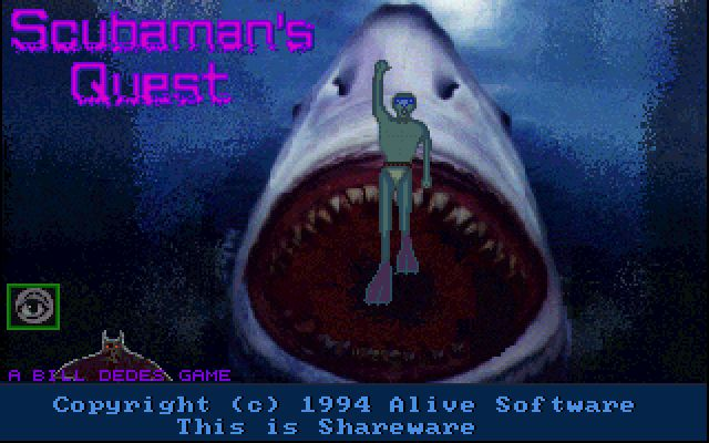 Title screen of Scubaman's Quest