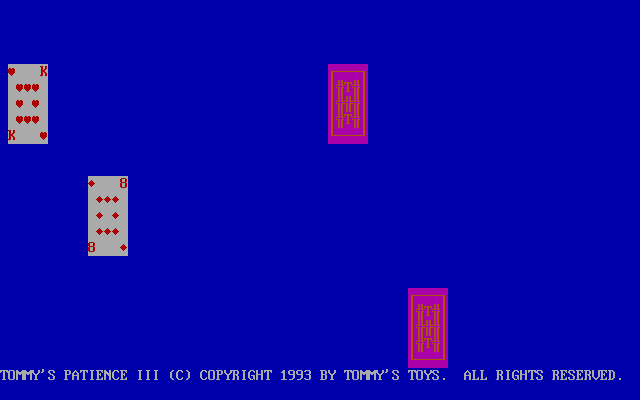 Title screen of Tommy's Patience III
