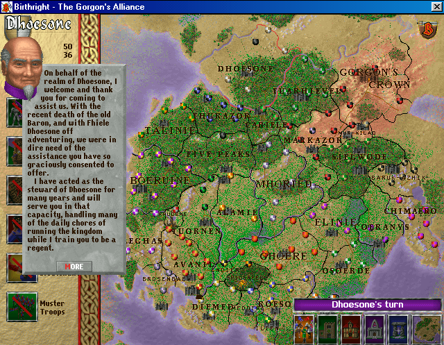 Gameplay of Birthright: The Gorgon's Alliance