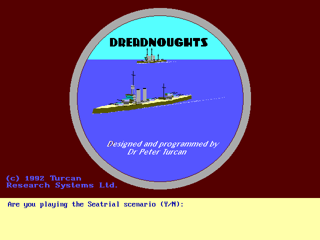 Title screen of Dreadnoughts
