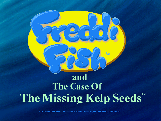 Title screen of Freddi Fish and the Case of the Missing Kelp Seeds