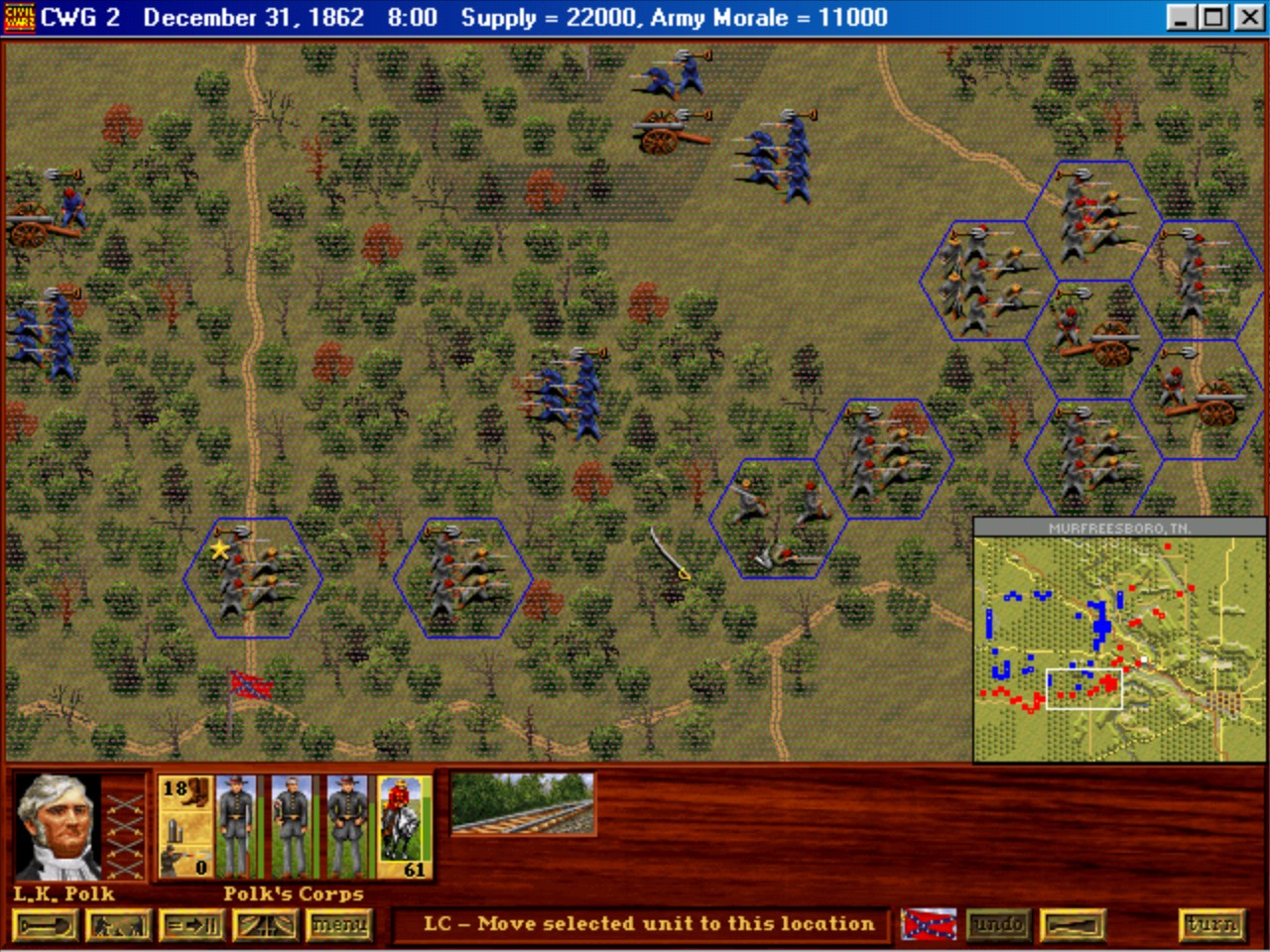 Gameplay of Grant-Lee-Sherman: Civil War 2: Generals