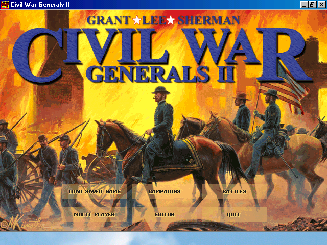 Title screen of Grant-Lee-Sherman: Civil War 2: Generals