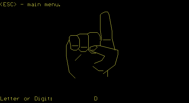 Gameplay of American Sign Language Tutor