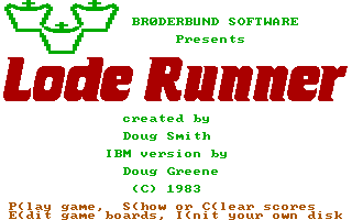 Title screen of Lode Runner