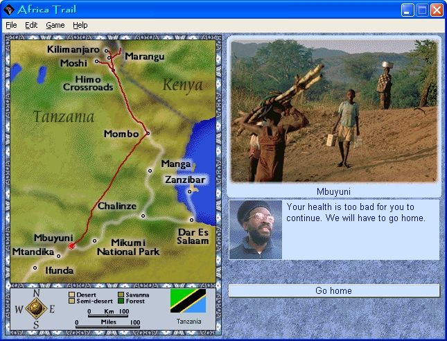 Gameplay of The Africa Trail