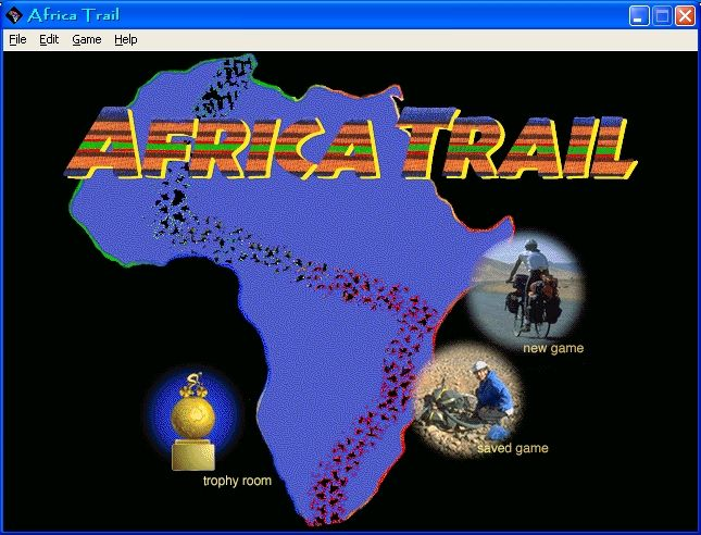 Title screen of The Africa Trail