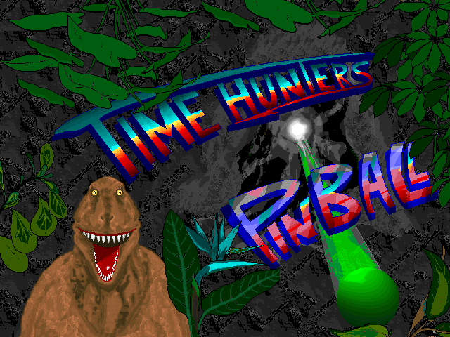 Title screen of Time Hunters Pinball