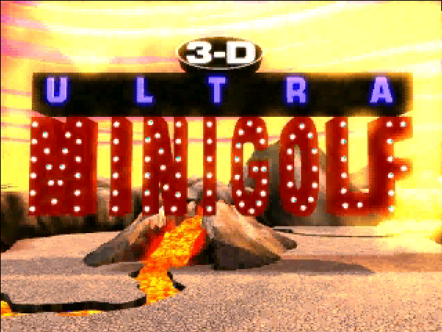 Title screen of 3-D Ultra Minigolf