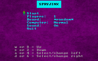 Title screen of Spryjinx
