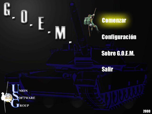 Title screen of G.O.E.M.