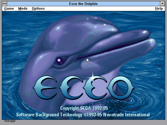 Title screen of Ecco the Dolphin