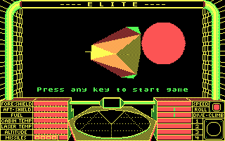 Title screen of Elite