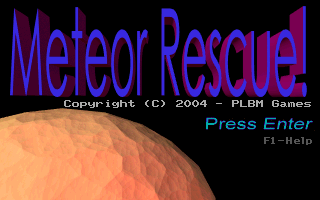 Title screen of Meteor Rescue