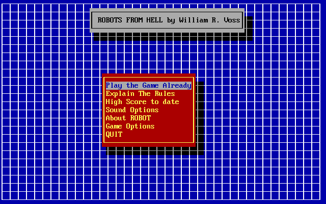 Title screen of Robots from Hell