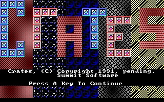 Title screen of Crates