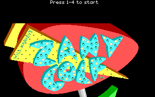 Title screen of Will Harvey's Zany Golf