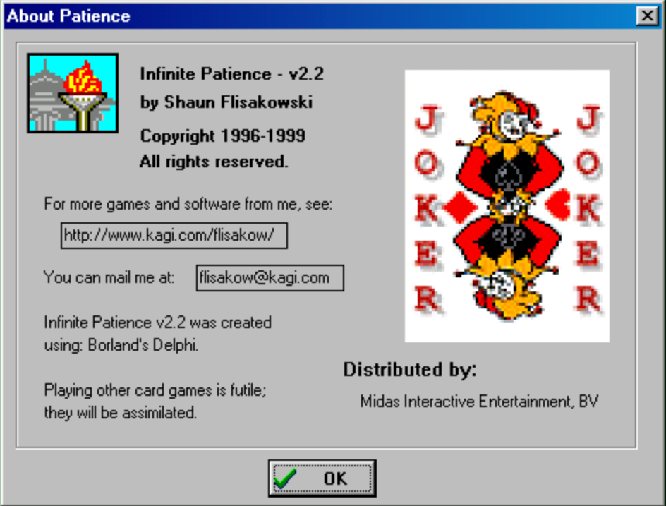 Title screen of Infinite Patience