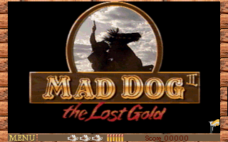 Title screen of Mad Dog II: The Lost Gold