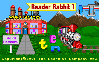 Title screen of Reader Rabbit 1