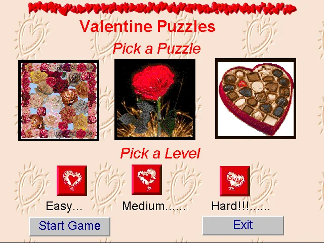 Box front of Valentine Puzzles '98