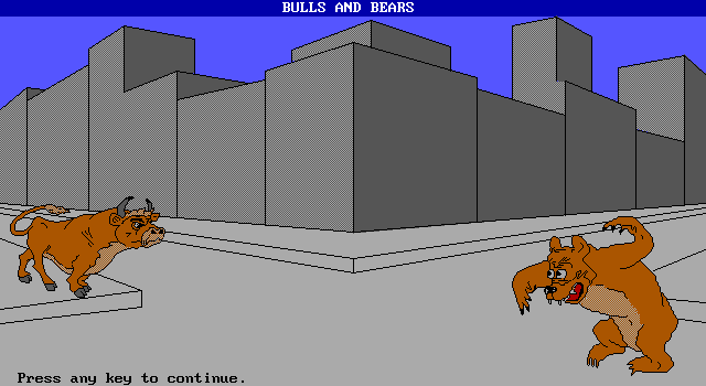 Title screen of Bulls and Bears